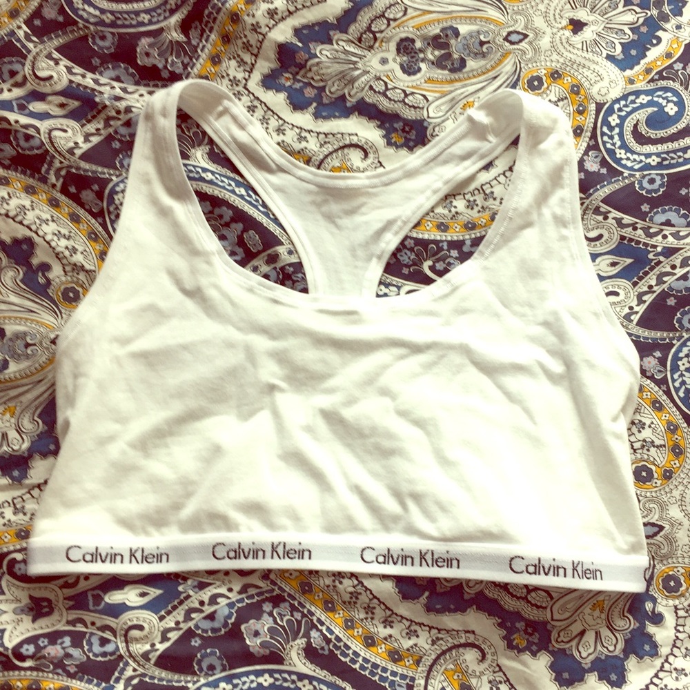 White Calvin Klein Sports Bra